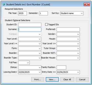 Export Student List - ICON